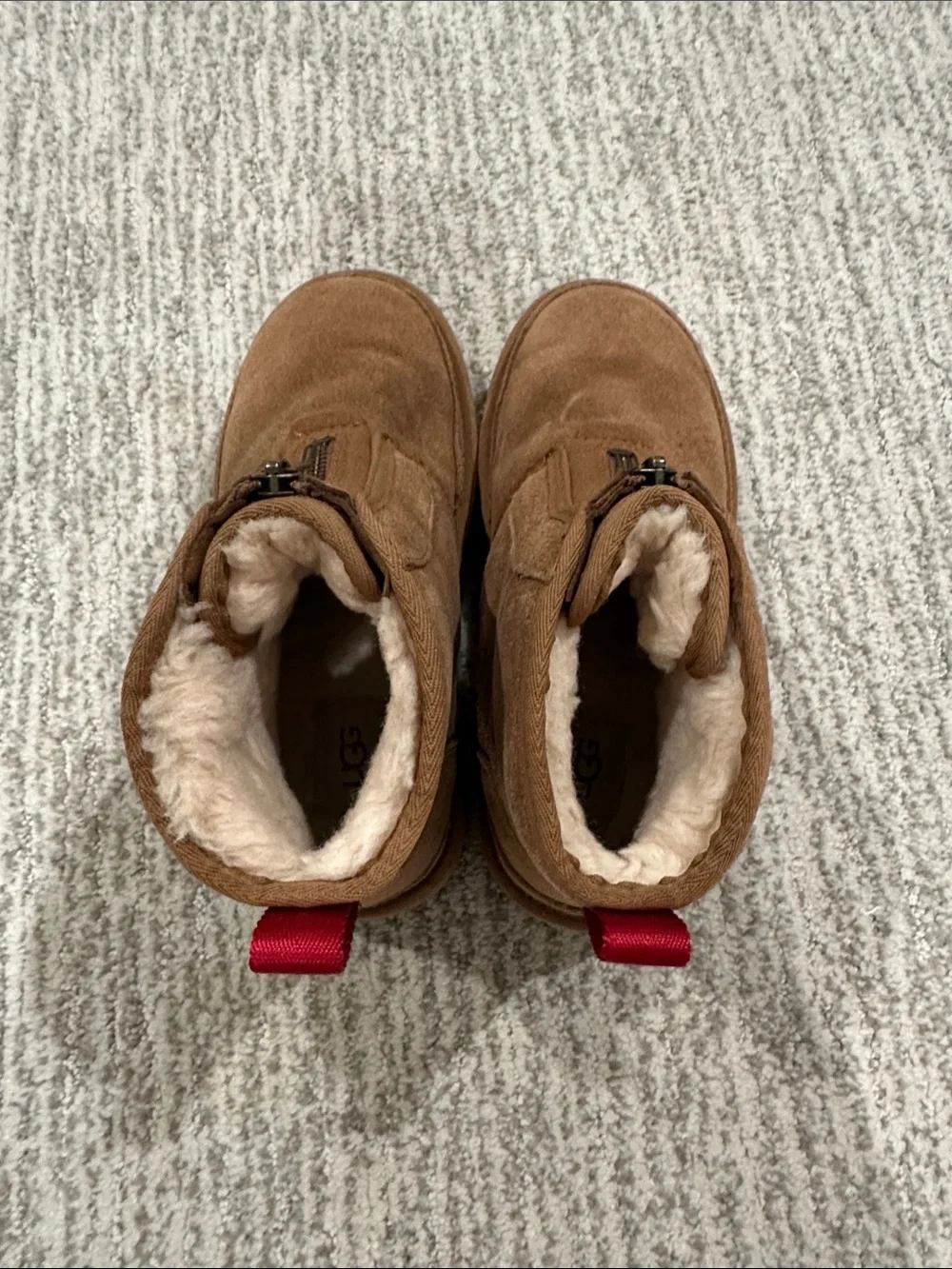 UGG Neumel platform Warm Suede Zip-Front Women's Ankle Boots in Brown
